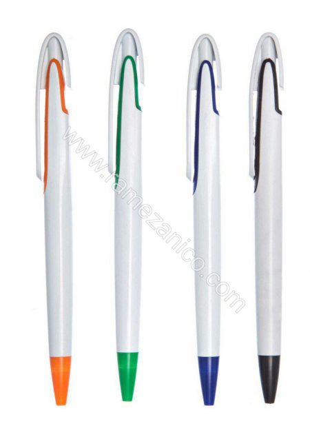 خودکار پلاستیکی رومی سفید